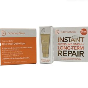 2 PC Dr. Dennis Gross Universal Daily Peel 3 Treatment + Blur + Repair Cream 7ml